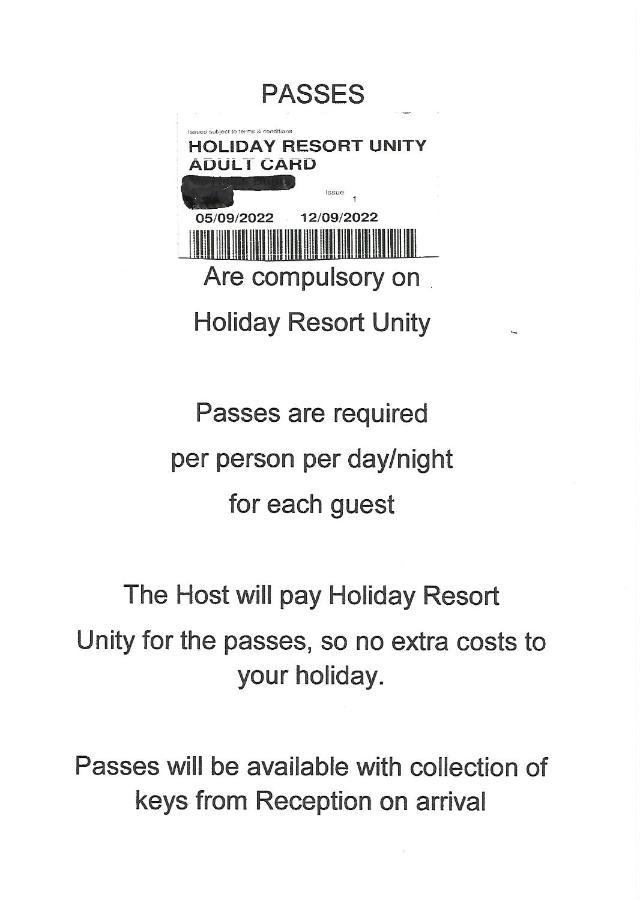 95 Holiday Resort Unity 3 Bed Passes Included Brean Exterior foto